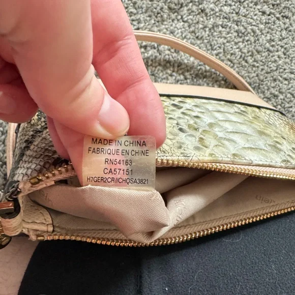 EUC Calvin Klein Snakeskin Crossbody Purse - Picture 7 of 8